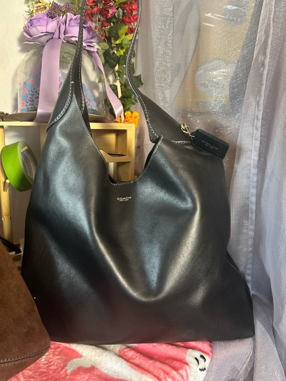 Coach Brooklyn Shoulder Bag 39 in Black - Picture 3 of 17